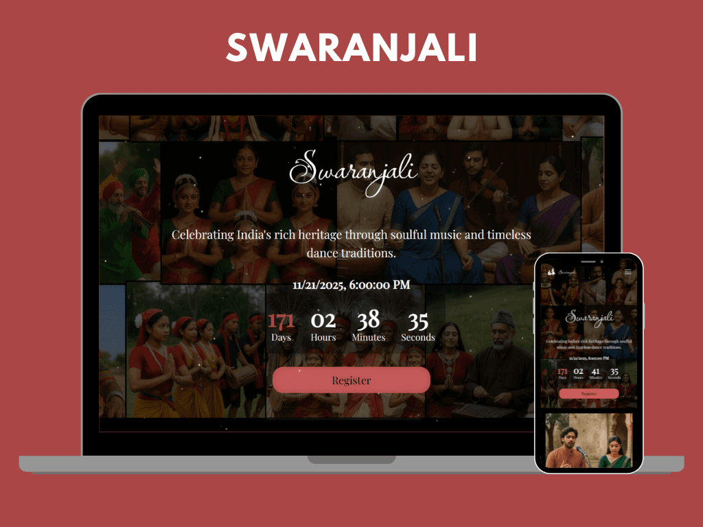 Swaranjali Event Website (In progress) preview